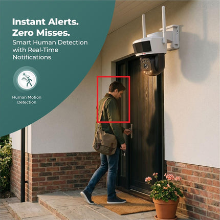 Trueview 3MP Wi-Fi All Time Colour Mini Pan-tilt CCTV Camer | STQC Approved | 360° Pan Tilt | Human Detection | 2-Way Audio | Supports 256 GB Memory Card & Cloud | Alexa | T18290S 2026 Edition