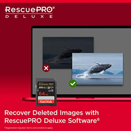 SanDisk Extreme Pro SD UHS I 64GB Card for 4K Video for DSLR and Mirrorless Cameras 200MB/s Read & 90MB/s Write