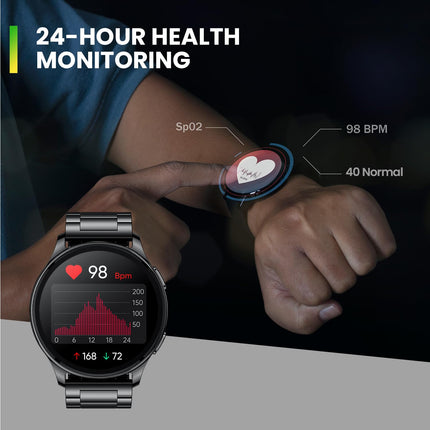 Amazfit Pop 3R Smart Watch,1.43" AMOLED Display, Bluetooth Calling, SpO2, 12-Day Battery Life, AI Voice Assistance, 100 Sports Modes, 24H HR Monitor, Music Control