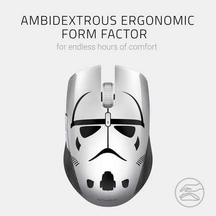Razer Atheris Ambidextrous Wireless Mouse: 7200 DPI Optical Sensor - 350 Hr Battery Life - USB Wireless Receiver & Bluetooth Connection - Stormtrooper Limited Edition, Star Wars Limited Edition