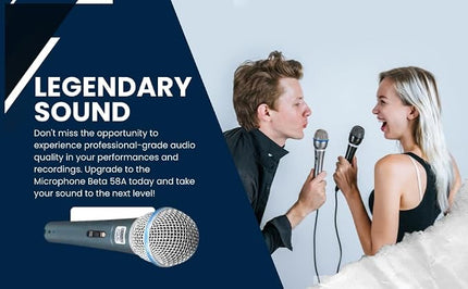 Hybite Beta-58A Dynamic Cardioid XLR Microphone, Pack of 1
