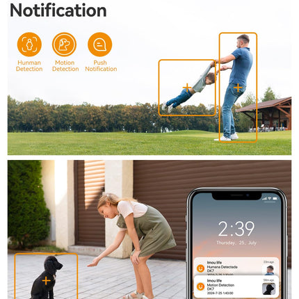 Imou 3MP CCTV Camera for Home Outdoor, 360° Security WiFi Camera, Full Color Night Vision 30M, Human Detection, 2-Way Talk, Siren Alarm, Compatible with Alexa, Supports 512GB SD Card, IP66, DK7