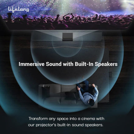 Lifelong Electronics Minipix Smart Projector | Android, 1080P HD & 4K Ultra HD Support | 4500 Lumens, 720p Native | for Room & Outdoors | All OTT Apps | WiFi/BT, Mirroring, USB, ARC, HDMI, Speakers