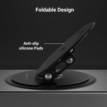 ZEBRONICS PSH05, Rotatable Projector Stand, 360° Rotatable, Foldable Design, Damping Shaft, Multi Angle Adjustment, Metal Body, Supports upto 5kg, Protective Resting Foam, Anti-slip Silicone Pads