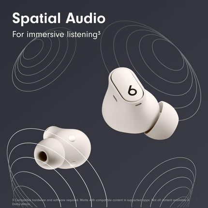 Beats Studio Buds + Wireless Bluetooth Noise Cancelling Earbuds, Up to 36H Battery Life, Charging Case, 5 Min Fast Charge for 1H Battery, Sweat Resistance, Apple & Android Compatible - Ivory