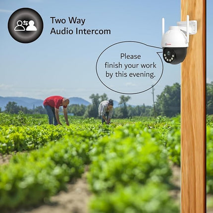 Trueview 3MP 4G Mini PT Security Camera with SIM Support | All-Time Color Vision | 360° Pan | Two-Way Audio | Human Detection | 256GB SD & Cloud | IP66 Waterproof | Alexa Compatible | STQC Certified