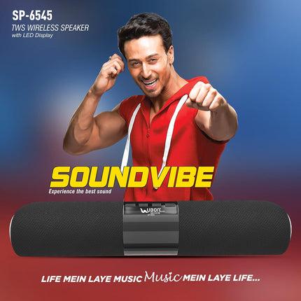 UBON Bluetooth Speaker Soundvibe Series with Inbuilt Mic & FM, Supports USB, SD Card & AUX, Powerful Bass & TWS Function Wireless Speaker for Travel, Home & Outdoor Party (Black)
