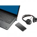 Poly by Plantronics - Voyager Focus UC with Charge Stand Bluetooth Dual-Ear (Stereo) On Ear Headset with Boom Mic - USB-A PC/Mac Compatible - Active Noise Canceling- Black