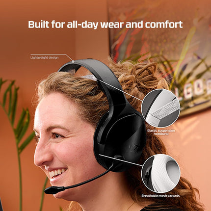 HyperX Cloud Jet Smartchoice Dual Wireless Gaming Headset, 2.4GHz dongle, Bluetooth 5.2, PC, PS5, Nintendo Switch, Steam Deck, Mobile, USB-A, Black