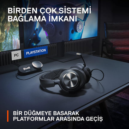 SteelSeries Arctis Nova Pro Multi-System Wired Gaming On Ear Headset - Premium Hi-Fi Drivers - Hi-Res Audio - 360° Spatial Audio - GameDAC Gen 2 - ESS Sabre Quad-DAC - ClearCast Gen 2 Mic - PC, PS5