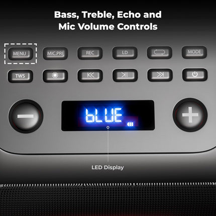 Zebronics 2026 Launch Bluetooth Speaker, 60W Output, 8h Playback, 8-inch Driver, RGB Lights, BT v5.4, USB, mSD, AUX, Type-C Charging, Karaoke, Wireless Mic, TWS, Mobile Holder (Sound Feast 880)