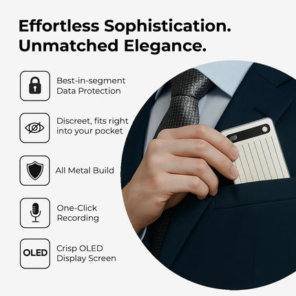 AltaX ThinkNote AI Voice Recorder for Meetings, Calls & Lectures | ChatGPT Powered Instant Transcription, Auto Summary & Mind Maps | 107 Language Support | All-Metal Design w/Case | 64GB (Onyx Steel) (BRAND NEW/SEALED)