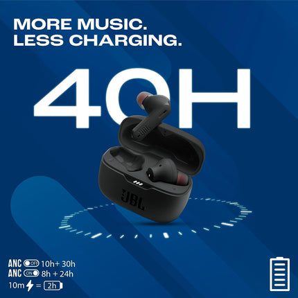 JBL Tune 235NC in Ear Wireless ANC Earbuds (TWS), Massive 40Hrs Playtime with Speed Charge (Black)