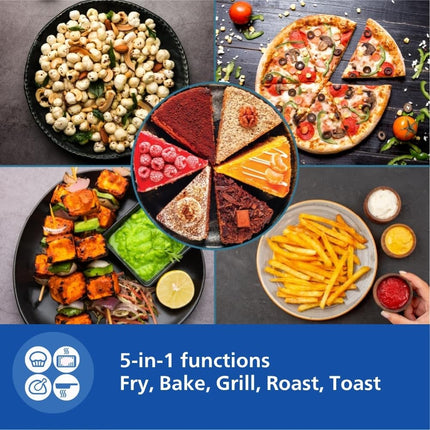 PHILIPS Air fryer for Home, 4.1 Liter, with RapidAir Technology (Black), with additional 1 Yr Warranty by Philips, uses up to 90% less fat (HD9200/90)