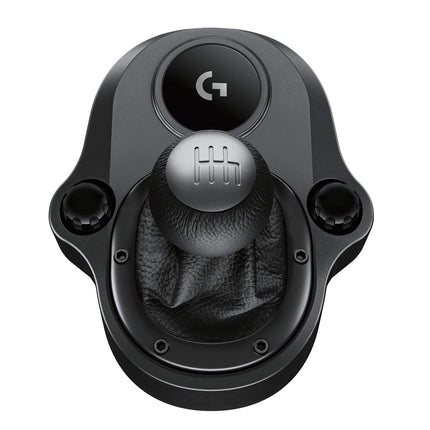 Logitech G Driving Force Racing Wheels Shifter for G29, G920 & G923, 6 Speed, Push Down Reverse Gear, Steel and Leather Construction for PC - Black