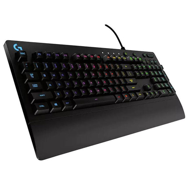 Logitech G213 Prodigy USB Gaming Keyboard, LIGHTSYNC RGB Backlit Keys, Spill-Resistant, Customizable Keys, Dedicated Multi-Media Keys - Black