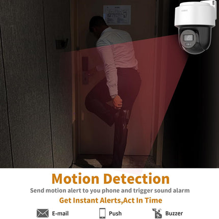 HIKVISION 4MP Smart 4G Hybrid Light Mini Pan/Tilt CCTV Camera |Human & Vehicle Detection | Support 4G LTE(Nano SIM)| 2 Way Audio | Storage upto 512 GB (SD card slot)| Built in Speaker|S-2DE2C400MWG-4G