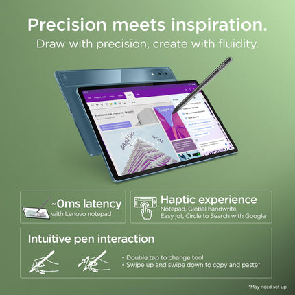 Lenovo Yoga Tab Plus AI Tablet with Pen + Keyboard |12.7" Display, 3K Resolution, 144 Hz Refresh|16GB RAM, 256GB ROM| Snapdragon 8 Gen 3| 10200 mAh|6 Speakers| USB 3.0 with DP-Out|1Year ADP Free|Teal
