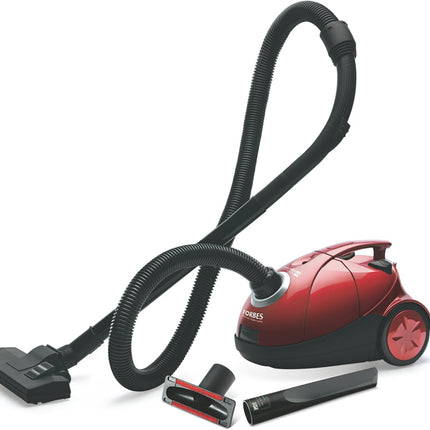 Eureka Forbes Quick Clean DX Vacuum Cleaner with 1200 Watts Powerful Suction Control, 3 Free Reusable dust Bag worth Rs 500, comes with multiple accessories, dust bag full indicator (Red)