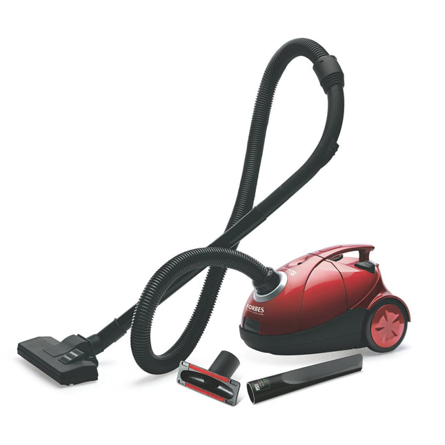Eureka Forbes Quick Clean DX Vacuum Cleaner with 1200 Watts Powerful Suction Control, 3 Free Reusable dust Bag worth Rs 500, comes with multiple accessories, dust bag full indicator (Red)