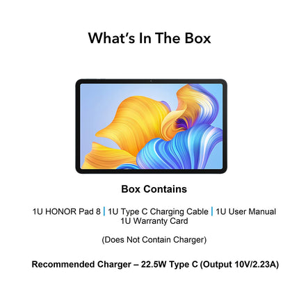 Honor PAD 8 30.40 cm (12 inch) 2K Display, Qualcomm Snapdragon 680, WiFi Tablet with Metal Body