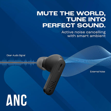 JBL Tune 235NC in Ear Wireless ANC Earbuds (TWS), Massive 40Hrs Playtime with Speed Charge (Black)