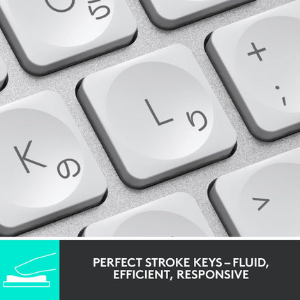 Logitech MX Keys Mini for Mac Minimalist Wireless Illuminated Keyboard with Free Adobe Subscription, Compact, Bluetooth, Backlit Keys, USB-C, Tactile Typing, Metal Build-Pale Grey