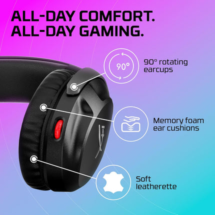 HyperX Cloud Stinger 2 Greatness Refined, Lightweight Wired Over Ear Headset with mic, Swivel-to-Mute Function, 50mm Drivers, PC Compatible - Black (519T1AA)