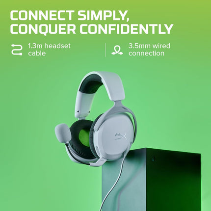 HyperX Cloudx Stinger 2 Core Gaming Headset for Xbox-White (6H9B7Aa),On Ear,Wired Headphones