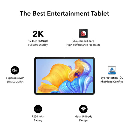 Honor PAD 8 30.40 cm (12 inch) 2K Display, Qualcomm Snapdragon 680, WiFi Tablet with Metal Body