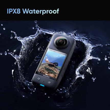 insta360 X3 Action Camera, 5.7K 360 Capture, Optical Zoom 3X, 72 MP 360 Photo, Black