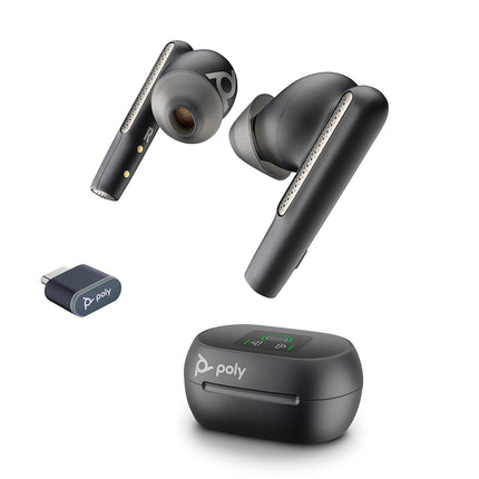 Poly Voyager Free 60 True Wireless Earbuds, in-Ear w/Noise-canceling mic, ANC, Black (BRAND NEW/SEALED)