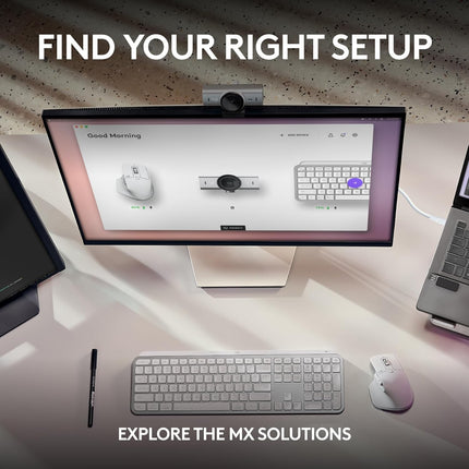 Logitech MX Brio Ultra HD 4K Collaboration and Streaming Webcam with Free Adobe Subscription, 1080p at 60 FPS, Dual Noise Reducing Mics, Show Mode, USB-C, Webcam Cover