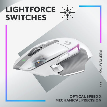 Logitech G502 X Lightspeed Plus Wireless RGB Gaming Mouse - Optical Mouse with LIGHTFORCE Hybrid switches, LIGHTSYNC RGB, Hero 25K Gaming Sensor, Compatible with PC/macOS/Windows - Black
