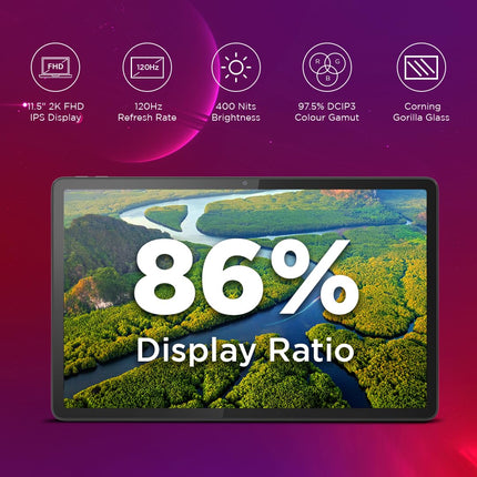 Lenovo Tab P11 (2nd Gen) | 11.5 Inch | 6 GB, 128 GB Expandable | Wi-Fi + LTE (Storm Grey, ZABG0285IN)