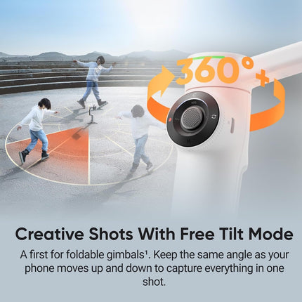 Insta360 Flow 2 Pro - AI Tracking Phone Gimbal, 200+ App Tracking with DockKit, Multi-Person Tracking, 360º Pan Tracking, Built-in Tripod/Selfie Stick, iPhone/Android Portable Stabilizer