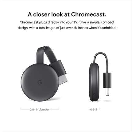 Google Chromecast 3 Media Streaming Device (Black)