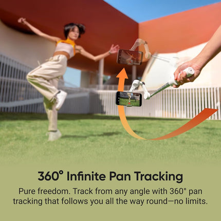 Insta360 Flow 2 Pro - AI Tracking Phone Gimbal, 200+ App Tracking with DockKit, Multi-Person Tracking, 360º Pan Tracking, Built-in Tripod/Selfie Stick, iPhone/Android Portable Stabilizer