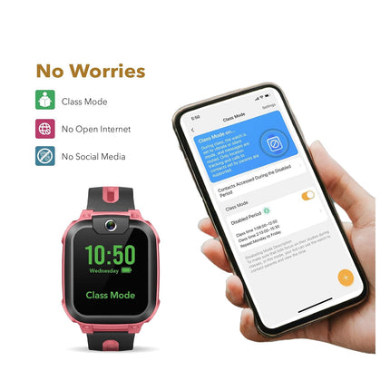 imoo Phone Watch Z1 – Smart Watch with GPS Tracker, 4G Video & Voice Calls, Advanced Parental Controls, Durable Quality with IPX8 Water Resistance, SOS, for Kids (Grapefruit Red) - Unboxify