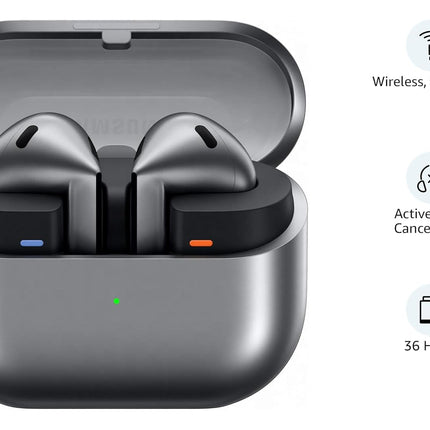Samsung Galaxy Buds 3 with Galaxy AI Powered Real-time Interpreter | 24-bit Hi-Fi Audio | Up to 36H Battery | IP57