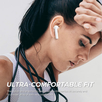 SoundPEATS TrueAir Truly Wireless Bluetooth Semi in Ear Earbuds with Mic (Gloss White)