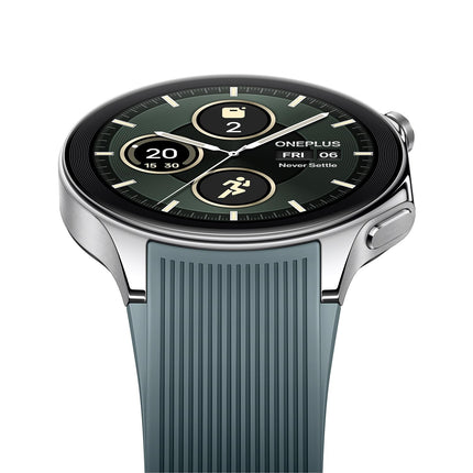 OnePlus Watch 2 with Wear OS 4,Snapdragon W5 Chipset,Upto 100hrs battery life,1.43’’ AMOLED Display,Stainless Steel & Sapphire Crystal build,Dual Frequency GPS,5 ATM, IP68 & BT Calling (Radiant Steel)