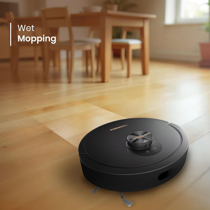 Eureka Forbes SmartClean Auto Bin Turbo, 7000Pa HyperSuction Robotic Vacuum Cleaner (40 Days Hands-Free Cleaning) | LiDAR 3.0 & Quick Home Mapping | Wet Mopping | 3-Hour Run Time | Smart App Control