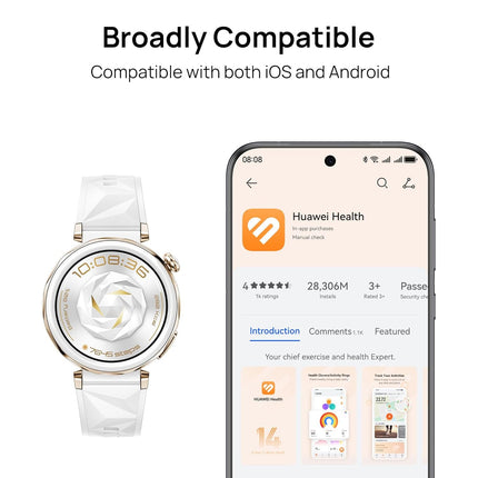 Huawei Watch GT5 Pro 46 mm Smartwatch, Sharp-Edged Design, Upto 14 Days Battery Life, Pro-Level Sports Watch, Health Tracking, iOS & Android Compatible, (Black)