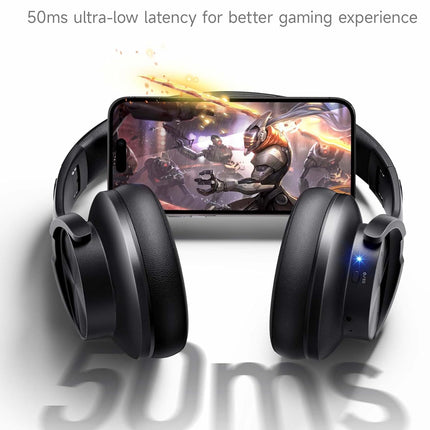 AltaX Space Wireless Over-Ear Bluetooth Headphones | Industry-Leading Sound Quality | Best-in-Class 120H Playtime | 3 EQ Modes, Hands-Free Calls | Touch Controls, Multi-Point Connect (Obsidian Noir) (BRAND NEW/SEALED)