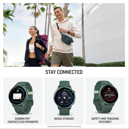 Garmin vívoactive® 6, Health and Fitness GPS Smartwatch, AMOLED Display, Up to 11 Days of Battery, Metallic Jasper Green with Jasper Green Band