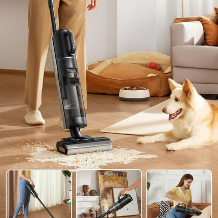 Dreame H12 Dual Smart Wet Dry Upright Vacuum, Floor Cleaner Mop Combo 4-in-1 Cordless Stick Vacuum for Multi-Surface, One-Step Self Cleaning with Hot Air Drying