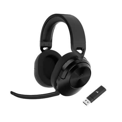 Corsair HS55 Wireless Gaming Headset, White. Low-Latency 2.4Ghz Wireless or Bluetooth, Dolby ® Audio 7.1 Surround Sound, Omni-Directional Microphone with Flip-to-Mute Function