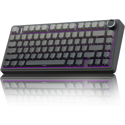 Aula F75 75% Wireless Mechanical Keyboard | Hot Swappable | Pre-lubed Linear Switches | RGB Backlit | 2.4GHz/Type-C/Bluetooth Gaming Keyboard (Reaper Switch) - Unboxify
