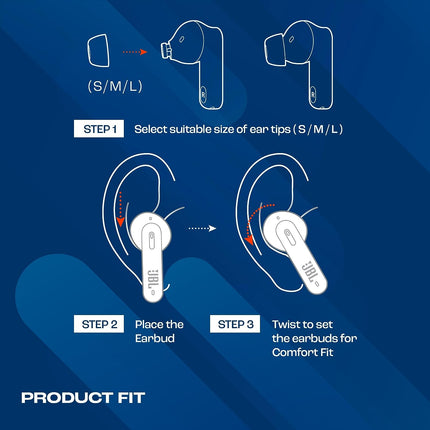 JBL Tune 235NC in Ear Wireless ANC Earbuds (TWS), Massive 40Hrs Playtime with Speed Charge (Black)